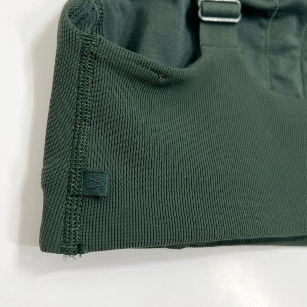Lululemon Ribbed Train Bra Rainforest Green - Picture 4 of 8